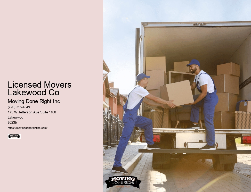 Licensed Movers Lakewood Co
